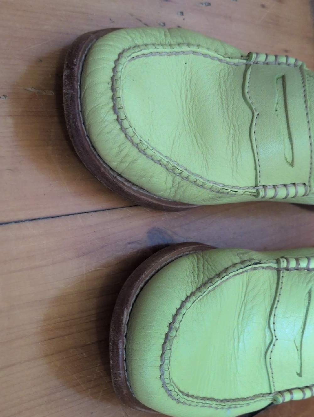 Cherry Yellow Bass Weejuns Loafers - Picture 3 of 8